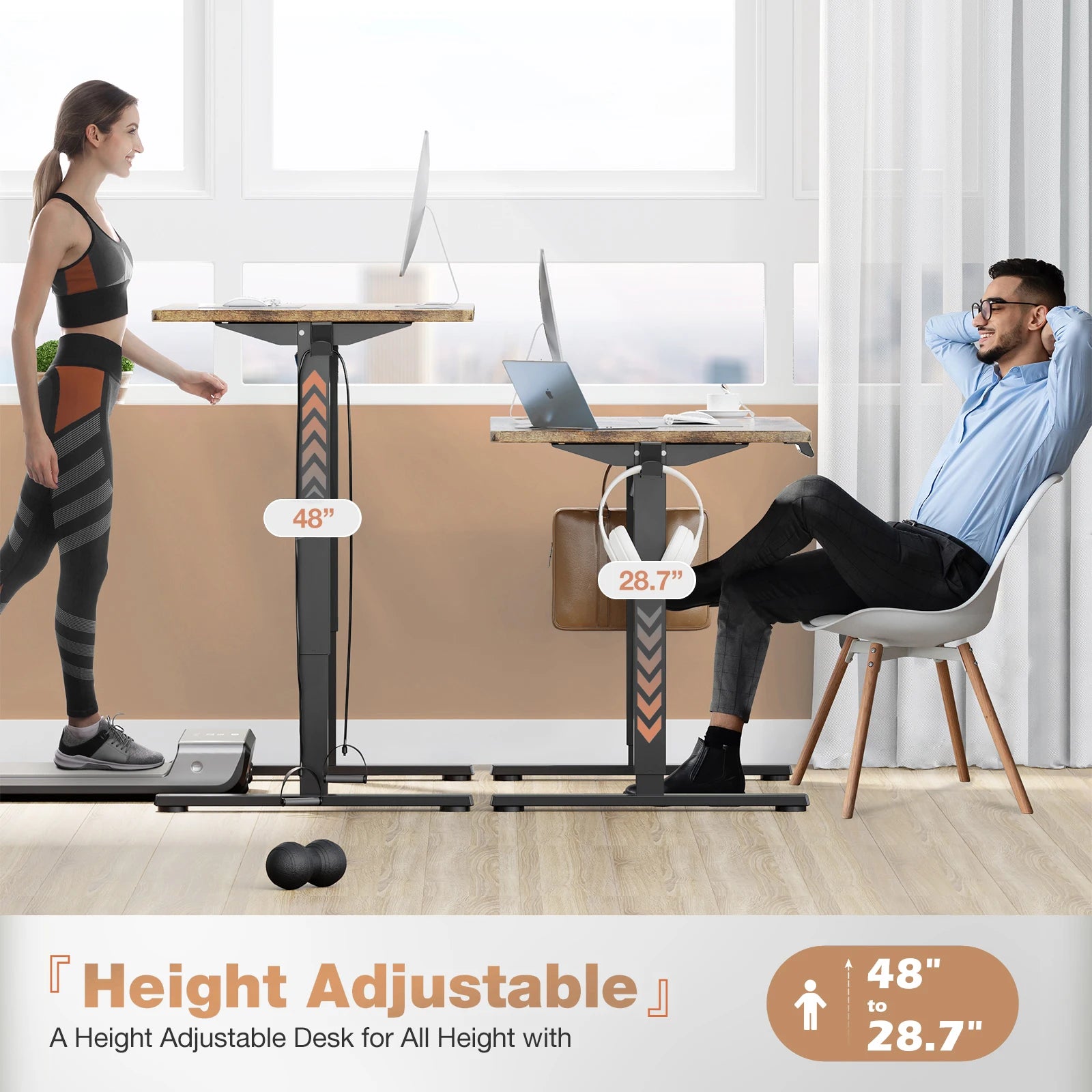 Adjustable 63x24 Inch Stand Up Sit  Work Table
