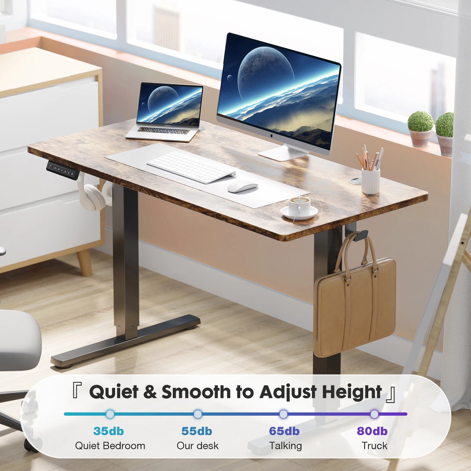 Adjustable 63x24 Inch Stand Up Sit  Work Table