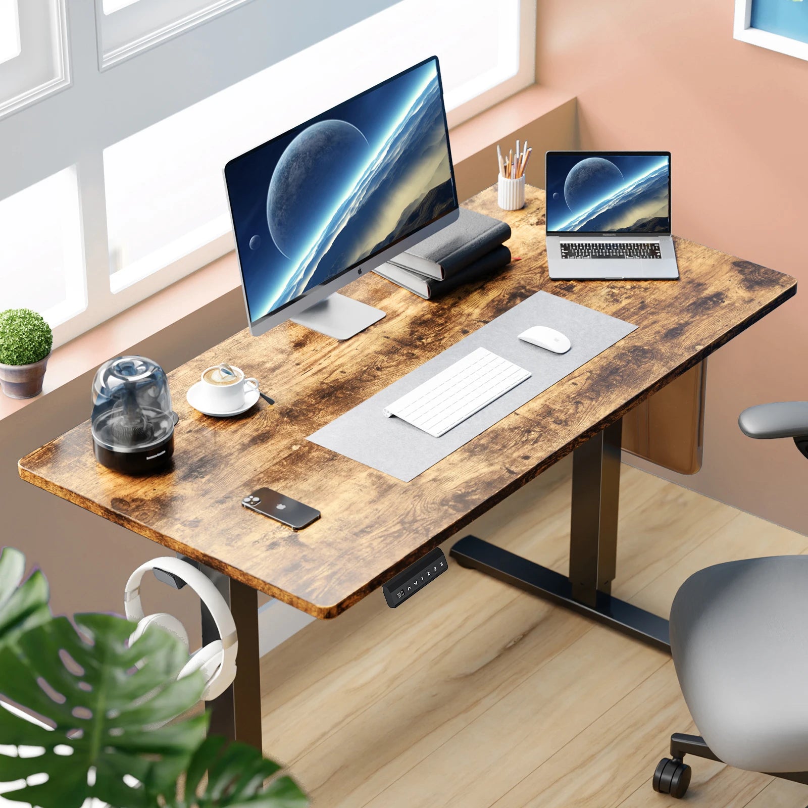 Adjustable 63x24 Inch Stand Up Sit  Work Table