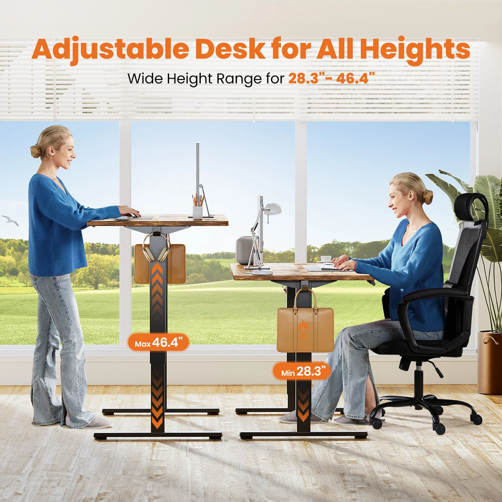 Adjustable 63x24 Inch Stand Up Sit  Work Table